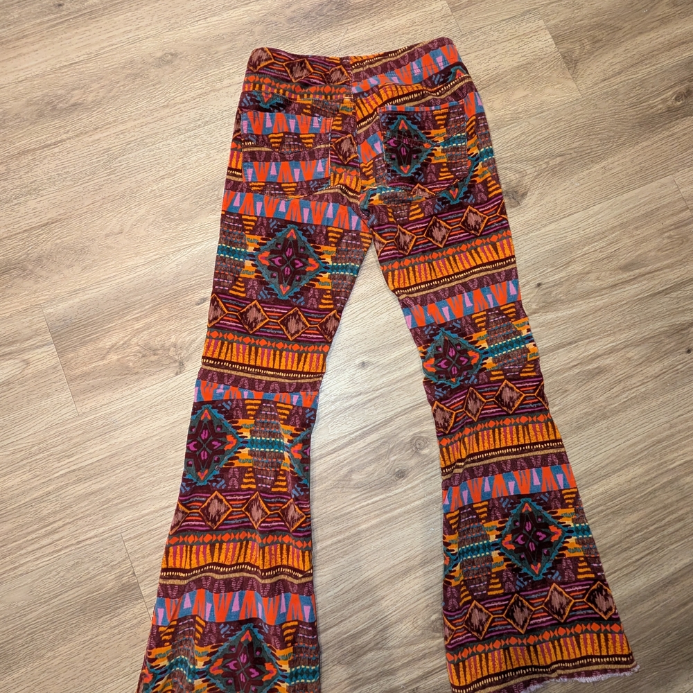 Colorful Geometric Flare Pants
